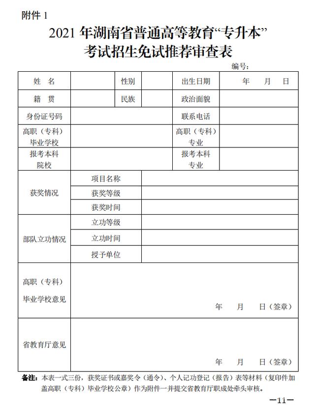 2021湖南专升本政策改革