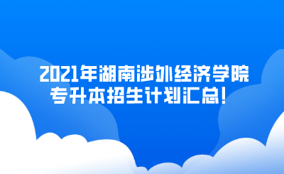 2021年湖南涉外经济学院专升本招生计划汇总！.png