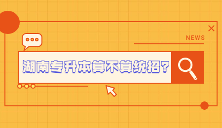 湖南专升本算不算统招?