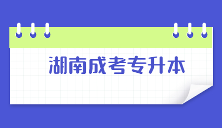 湖南成考专升本