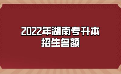 2022年湖南专升本招生名额.png