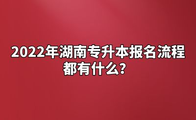 2022年湖南专升本报名流程都有什么?.png